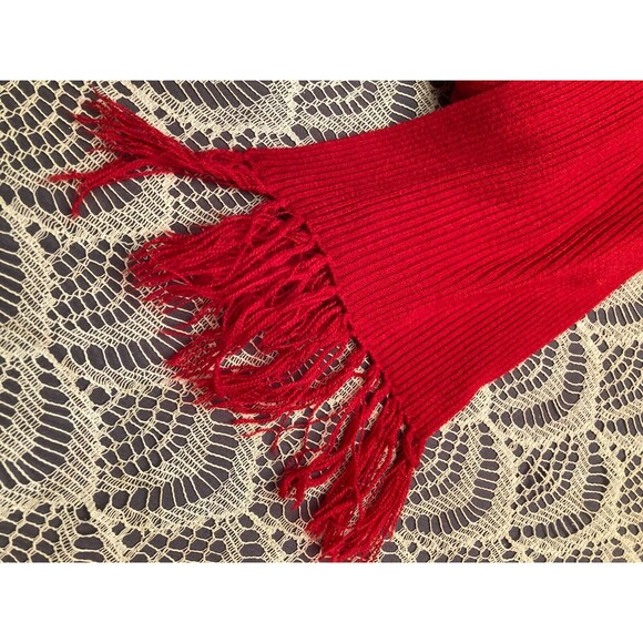 Vintage Y2K Sweater 2000s Red Sparkle Holiday Festive Cocktail Party Size Medium - Picture 3 of 7